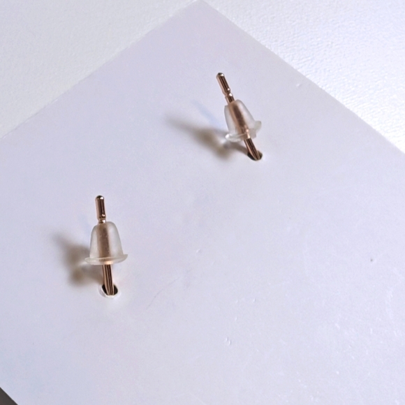 La Meno 18K Rose Gold Plated Dainty Long Dangle Earrings - Picture 3 of 4